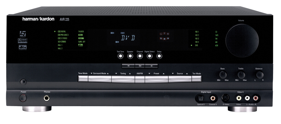 AVR 225 - Black - Audio/Video Receiver With Dolby Digital & DTS (65 watts x 2 | 55 watts x 5) - Hero